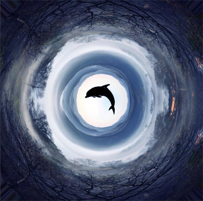 PS教程--制作极坐标地球全景图